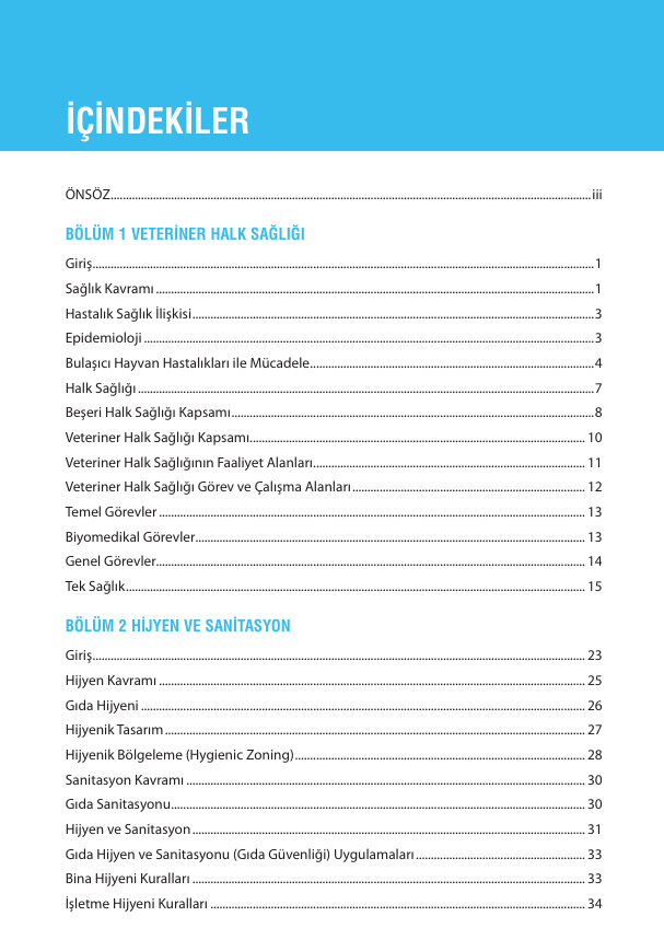 Veteriner Hekimliği Halk Sağlığı Akıl Notları