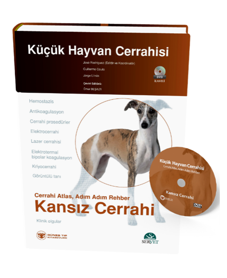 Küçük Hayvan Cerrahisi - Kansız Cerrahi (Cerrahi Atlas, Adım Adım Rehber) Kitap + DVD