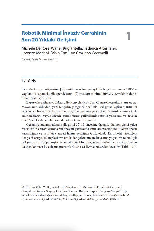 Kolon ve Rektumun Robotik Cerrahisi