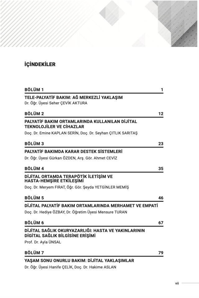 Palyatif Bakımda Dijital Dönüşüm Yenilikçi Yaklaşımlar ve Hemşirelik Uygulamaları