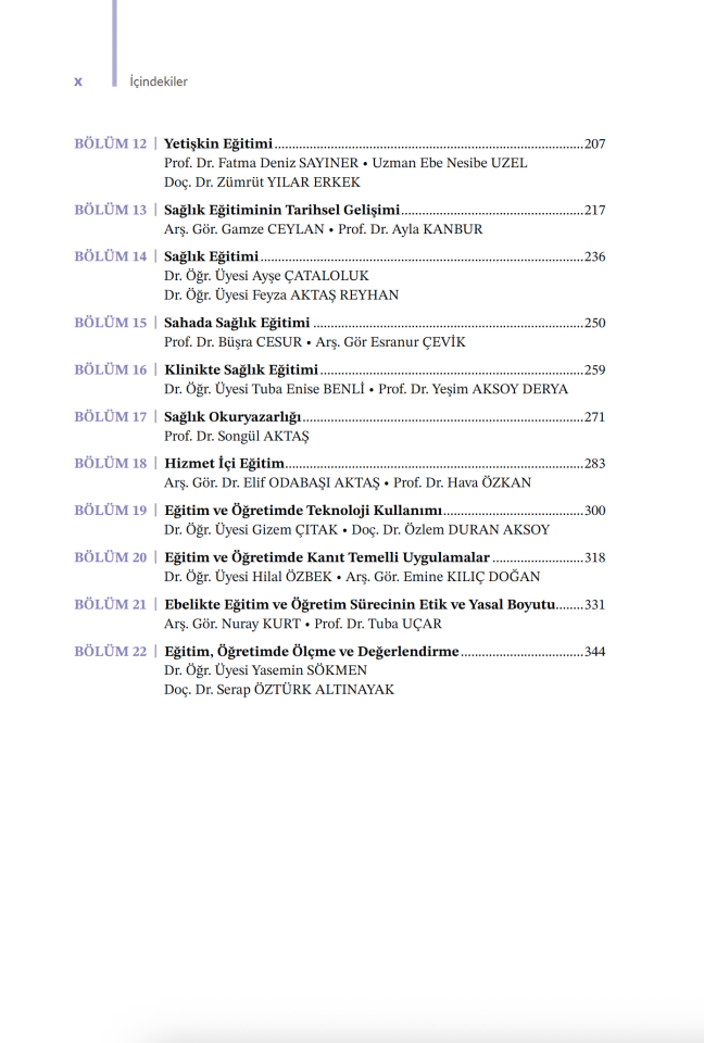 Ebelikte Eğitim ve Öğretim