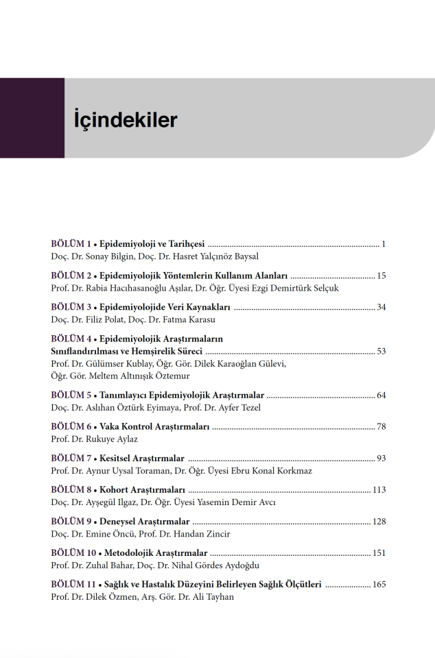 Temel Epidemiyoloji ve Uygulamada Kullanımı