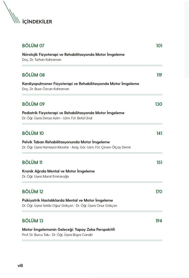 Fizyoterapi ve Rehabilitasyonda Motor İmgeleme