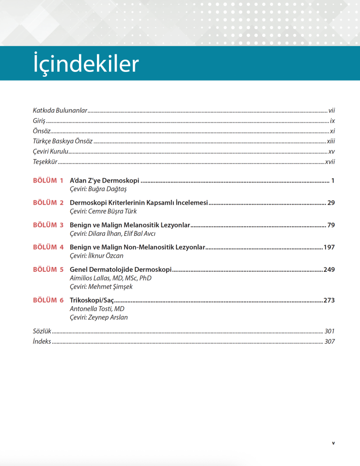 Dermoskopi Kriterlerin Değerlendirilmesi