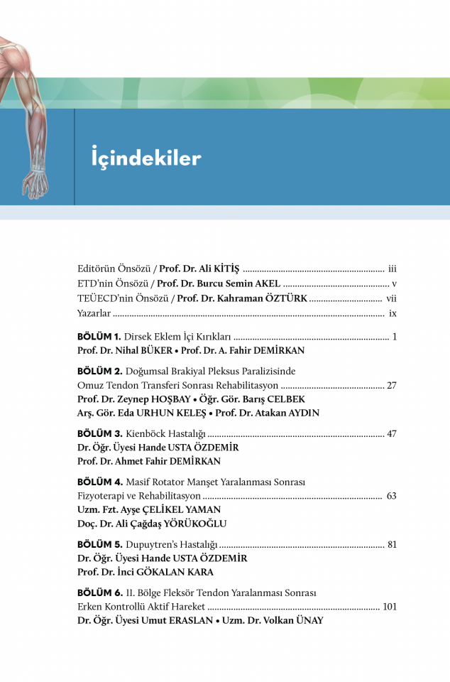 Olgularla Üst Ekstremite Cerrahisi ve Rehabilitasyonu