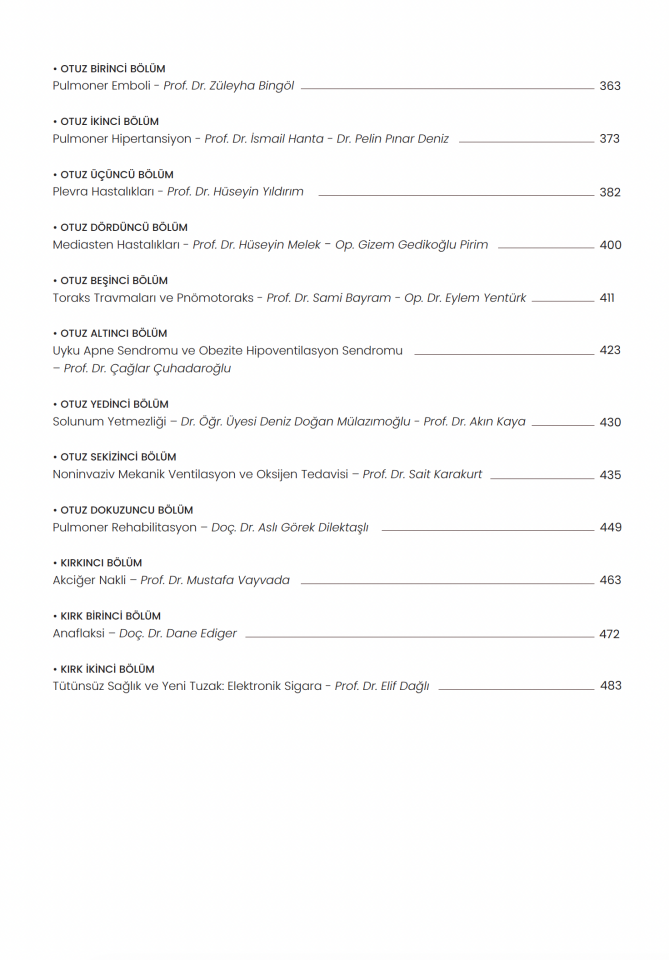 Göğüs Hastalıkları