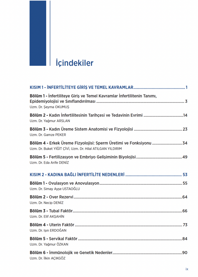 Güncel İnfertilite ve Yardımcı Üreme Teknikleri