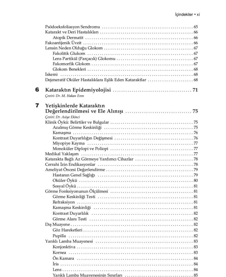 American Academy of Ophthalmology Lens ve Katarakt