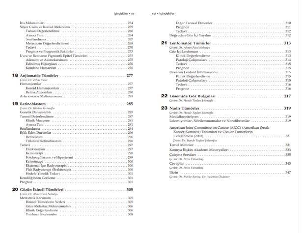 American Academy of Ophthalmology Oftalmik Patoloji ve Göziçi Tümörleri