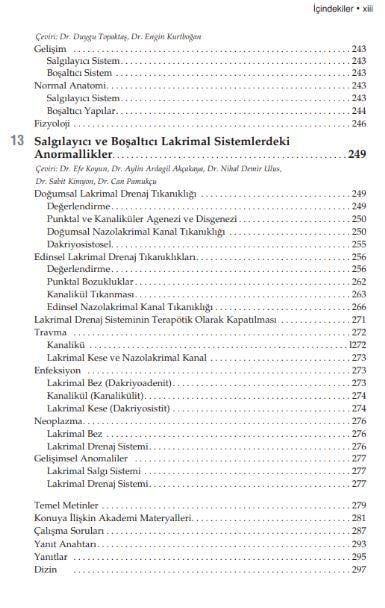 American Academy of Ophthalmology Orbita, Göz Kapakları ve Lakrimal Sistem