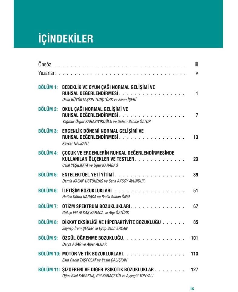 Çocuk ve Ergen Psikiyatrisi Akıl Notları