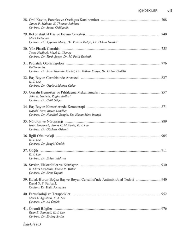 Lee Essential Otolaryngology Baş ve Boyun Cerrahisi
