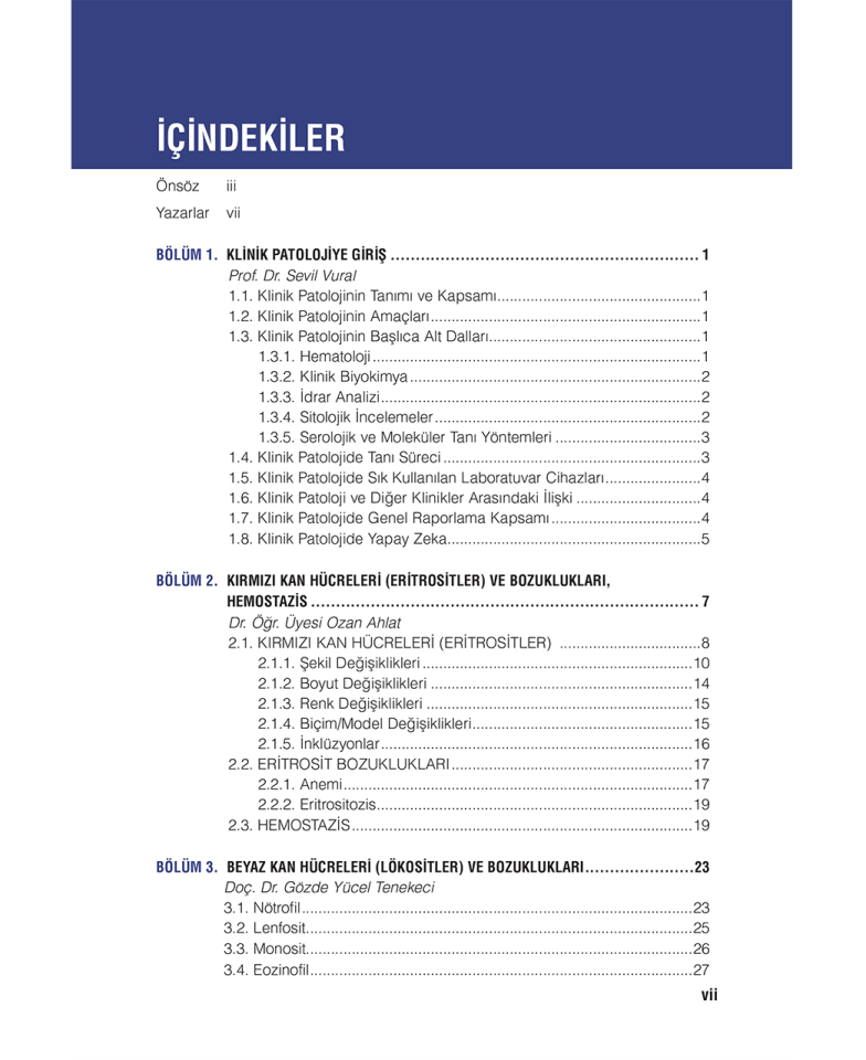 Veteriner Hekimliği Klinik Patoloji Akıl Notları