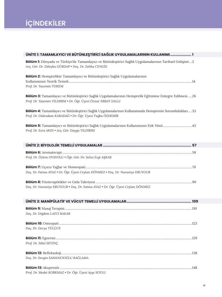 Hemşirelik Bakımında Tamamlayıcı ve Bütünleştirici Sağlık Uygulamaları